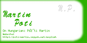 martin poti business card